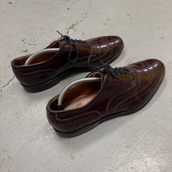 Allen Edmonds McAllister Burgundy Shell Cordovan Wingtip Oxfords 11 B 6275 - Picture 3 of 8